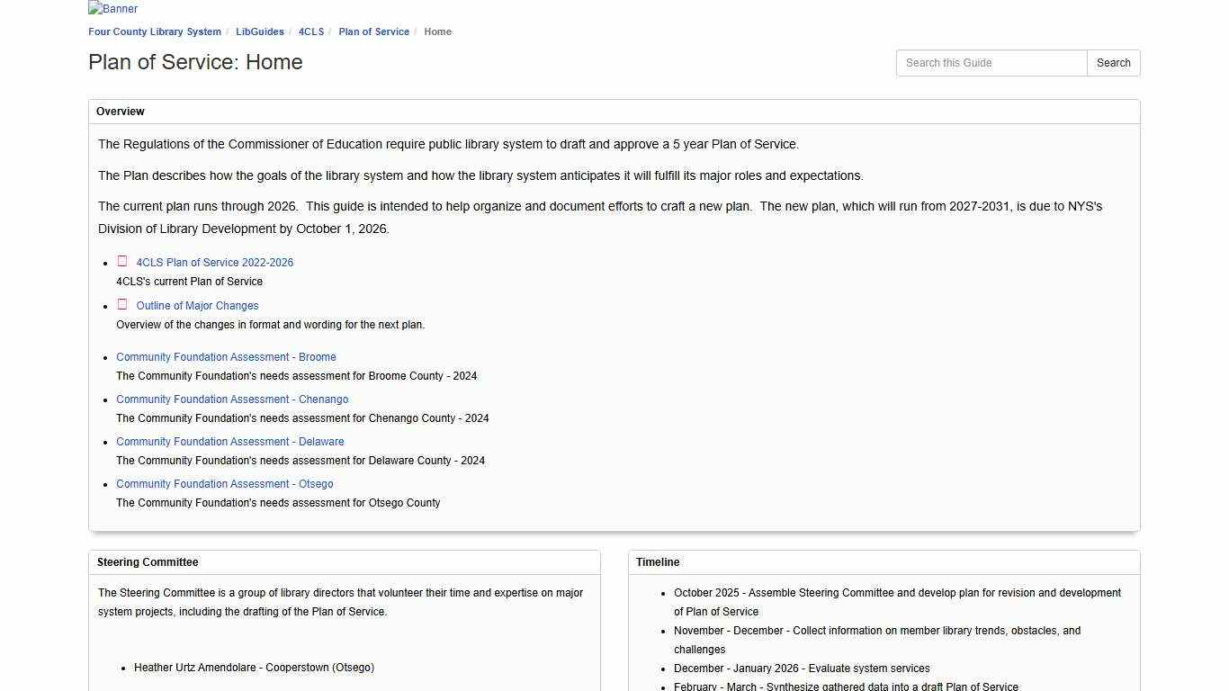 Home - Plan of Service - LibGuides at Four County Library System