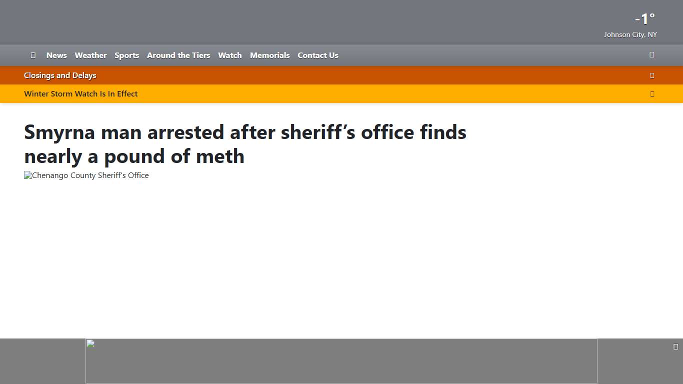 Smyrna man arrested after sheriff’s office finds nearly a pound of meth